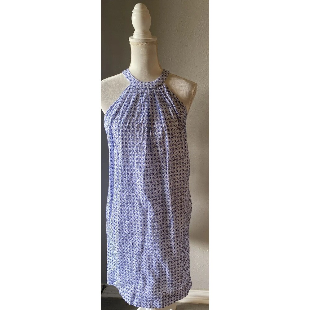 Isani For target White & Blue floral Embroidered Sleeveless  Dress Size XS
